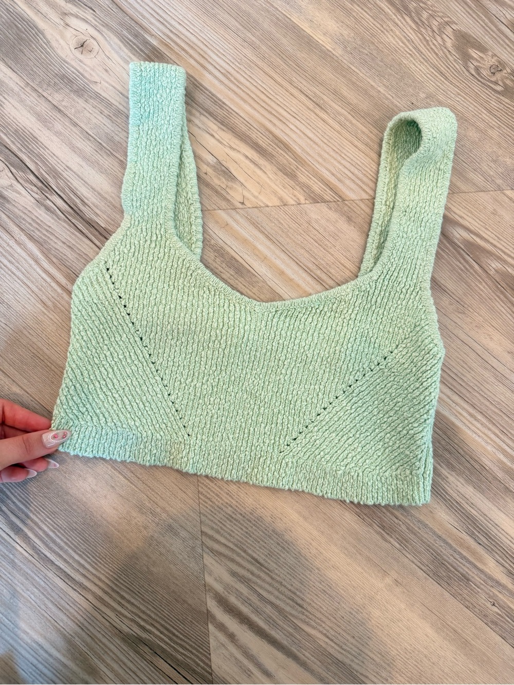 Urban Outfitters Mint Green Crochet Crop Top